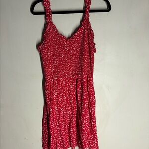 Lulus Red Floral Dress